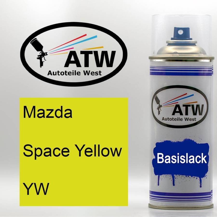 Mazda, Space Yellow, YW: 400ml Sprühdose, von ATW Autoteile West.